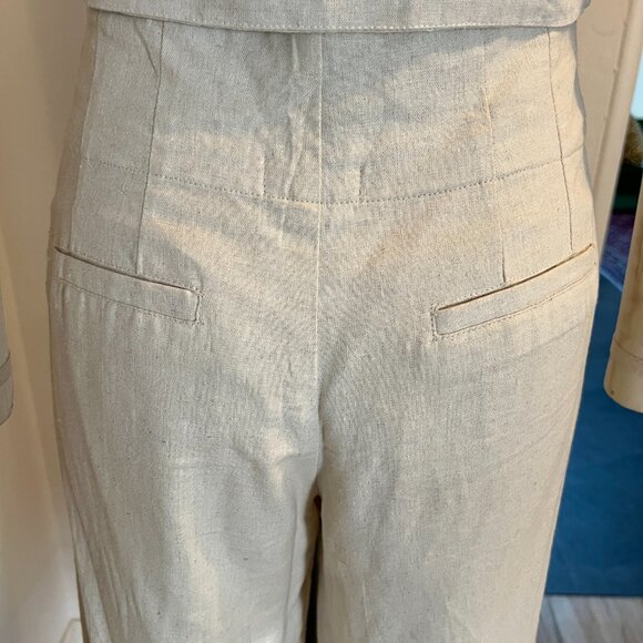 BAMBOO BLONDE Tailored Linen Cupid Pant and Vineyard Vest Set Small - Picture 7 of 16